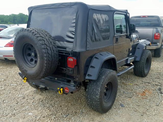 1J4FA59S11P371342 - 2001 JEEP WRANGLER / BLACK photo 4