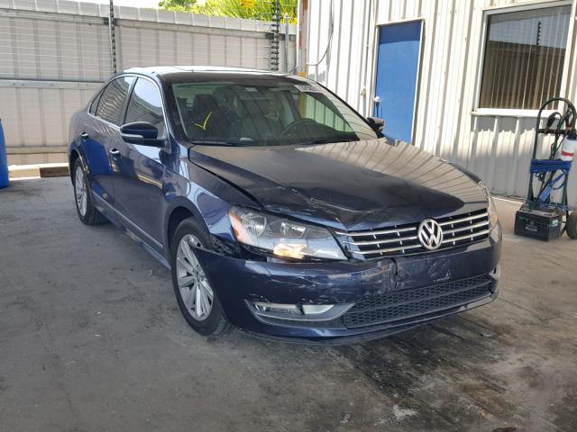 1VWCH7A36DC045064 - 2013 VOLKSWAGEN PASSAT SEL BLUE photo 1