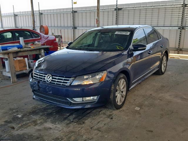 1VWCH7A36DC045064 - 2013 VOLKSWAGEN PASSAT SEL BLUE photo 2