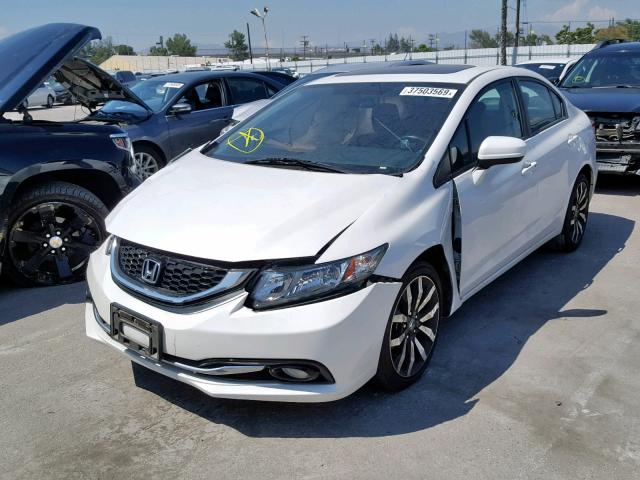 19XFB2F9XFE232479 - 2015 HONDA CIVIC EXL WHITE photo 2