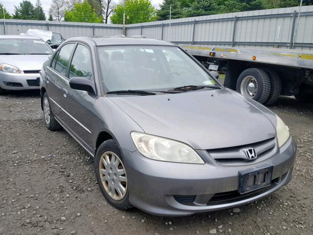 2HGES16515H611202 - 2005 HONDA CIVIC LX GRAY photo 1