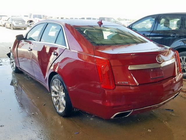 1G6AS5S36E0132743 - 2014 CADILLAC CTS PERFOR RED photo 3