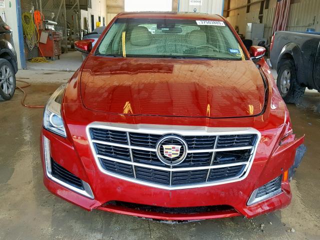 1G6AS5S36E0132743 - 2014 CADILLAC CTS PERFOR RED photo 9