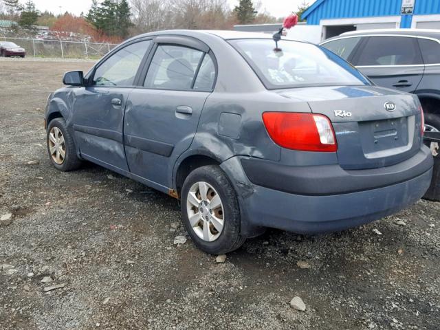 KNADE123166115080 - 2006 KIA RIO CHARCOAL photo 3