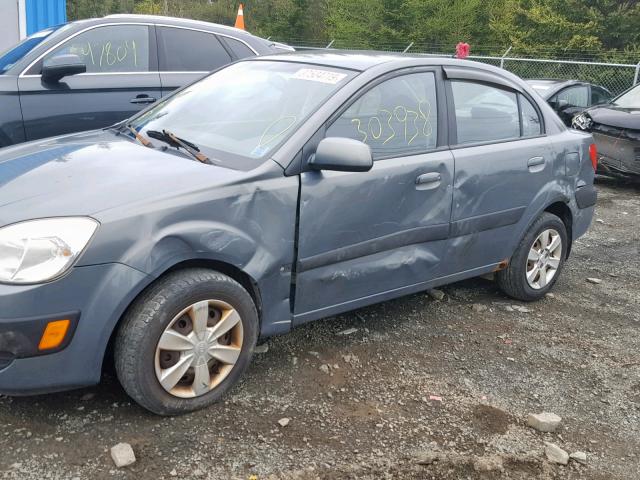 KNADE123166115080 - 2006 KIA RIO CHARCOAL photo 9