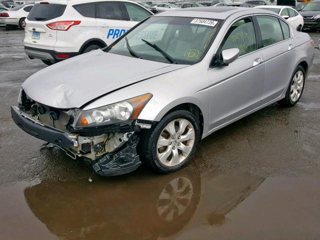 1HGCP36848A075363 - 2008 HONDA ACCORD EXL SILVER photo 2