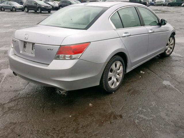 1HGCP36848A075363 - 2008 HONDA ACCORD EXL SILVER photo 4