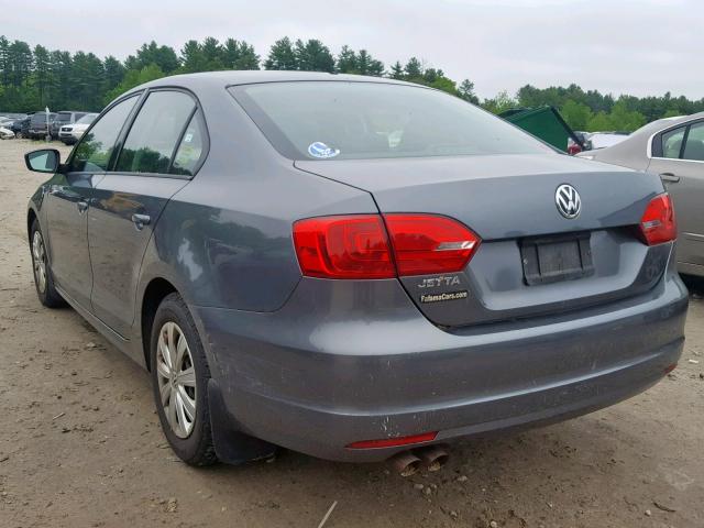 3VW2K7AJ2CM357357 - 2012 VOLKSWAGEN JETTA BASE SILVER photo 3