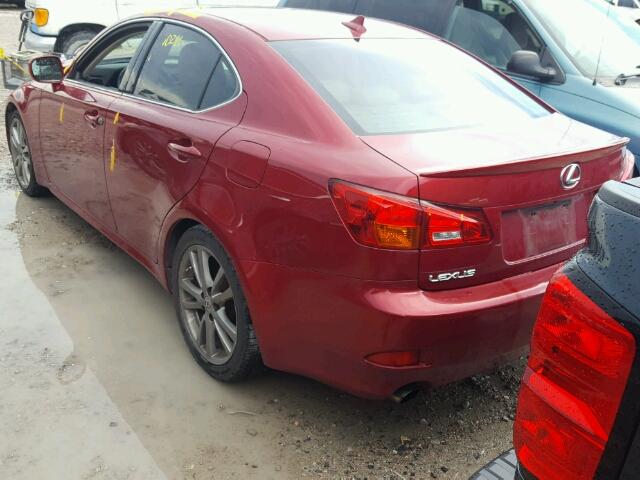 JTHBK262585056116 - 2008 LEXUS IS 250 RED photo 3