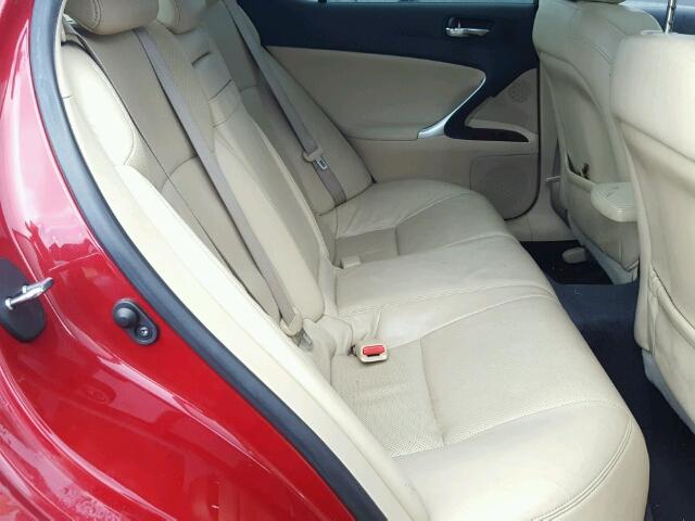 JTHBK262585056116 - 2008 LEXUS IS 250 RED photo 6