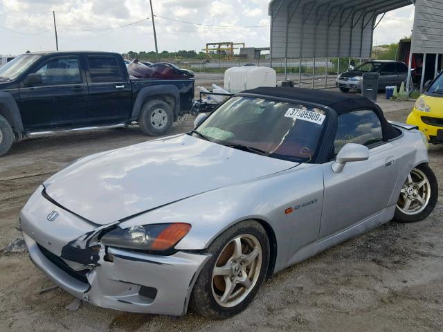 JHMAP11482T002506 - 2002 HONDA S2000 SILVER photo 2