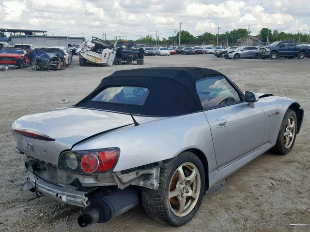 JHMAP11482T002506 - 2002 HONDA S2000 SILVER photo 4