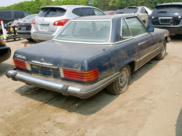 WDBBA45A6EA005864 - 1984 MERCEDES-BENZ 380 SL BLUE photo 4