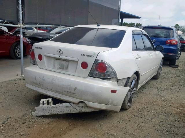 JTHBD182210032487 - 2001 LEXUS IS 300 WHITE photo 4