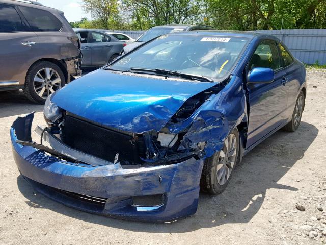 2HGFG1B0XAH007528 - 2010 HONDA CIVIC EXL BLUE photo 2