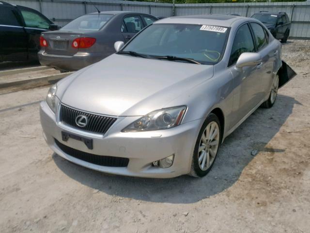 JTHCF5C24A5039036 - 2010 LEXUS IS 250 SILVER photo 2