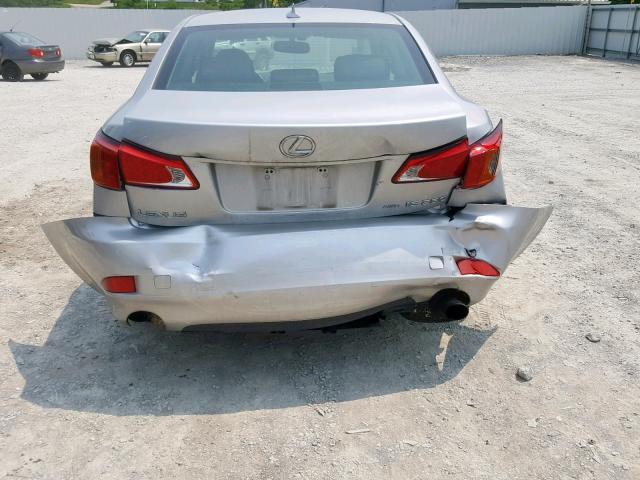 JTHCF5C24A5039036 - 2010 LEXUS IS 250 SILVER photo 9