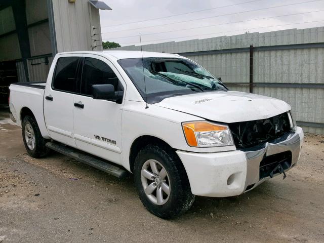 1N6BA0ED8DN305818 - 2013 NISSAN TITAN S WHITE photo 1