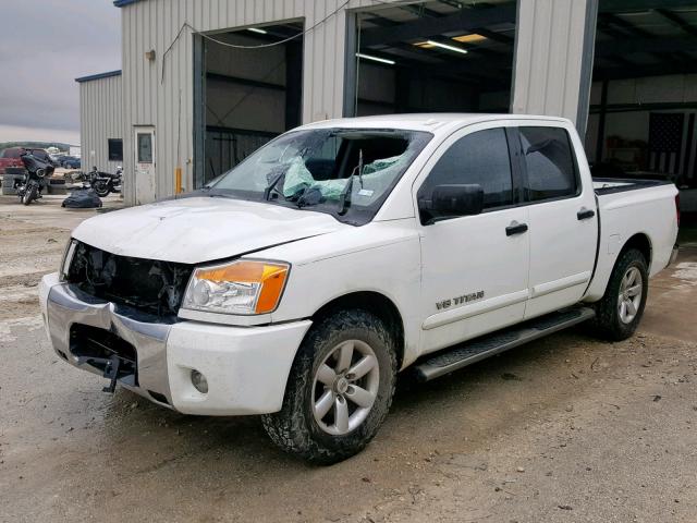 1N6BA0ED8DN305818 - 2013 NISSAN TITAN S WHITE photo 2