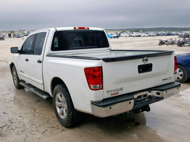 1N6BA0ED8DN305818 - 2013 NISSAN TITAN S WHITE photo 3