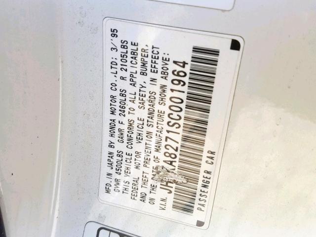 JH4KA8271SC001964 - 1995 ACURA LEGEND LS თეთრი ფოტო 10