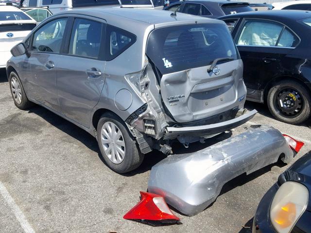 3N1CE2CP3FL409594 - 2015 NISSAN VERSA NOTE SILVER photo 3