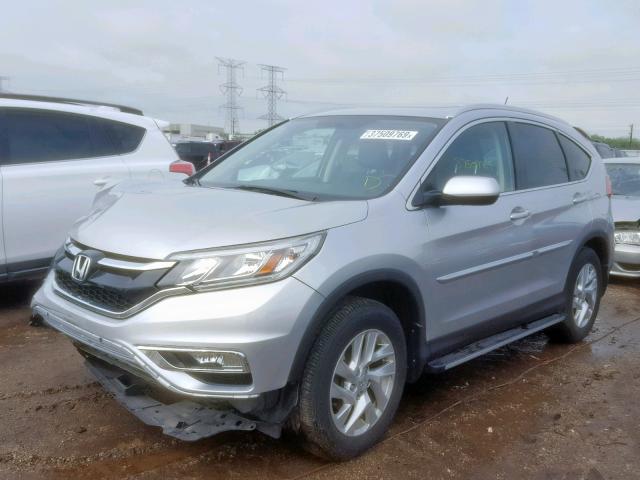 5J6RM4H78FL038727 - 2015 HONDA CR-V EXL SILVER photo 2