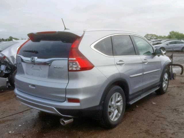 5J6RM4H78FL038727 - 2015 HONDA CR-V EXL SILVER photo 4