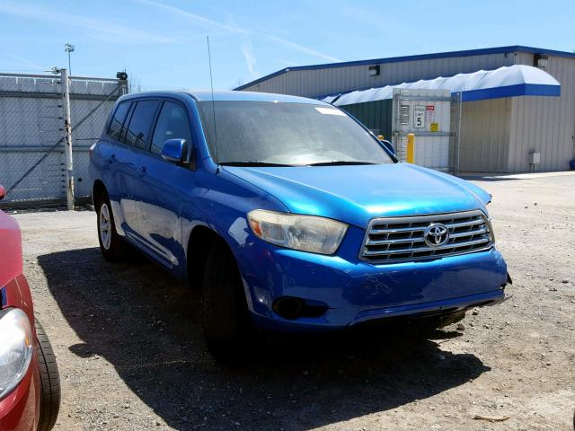 JTEES41A182072769 - 2008 TOYOTA HIGHLANDER BLUE photo 1