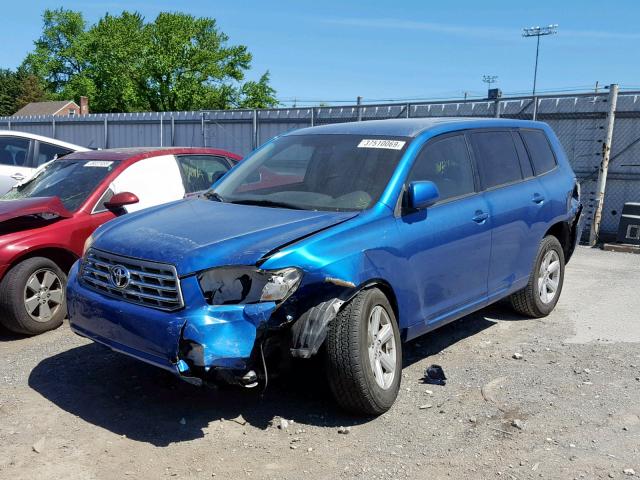 JTEES41A182072769 - 2008 TOYOTA HIGHLANDER BLUE photo 2