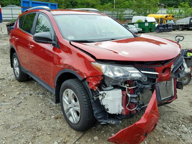 2T3BFREV3DW080184 - 2013 TOYOTA RAV4 LE RED photo 1