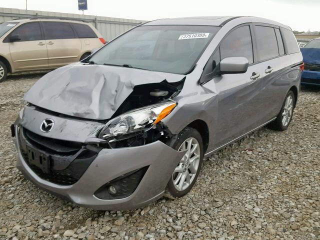 JM1CW2CL7C0124428 - 2012 MAZDA 5 GRAY photo 2