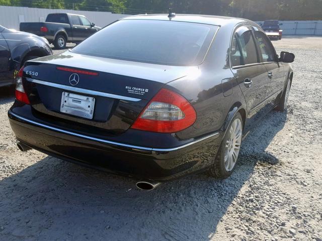 WDBUF72X77B069011 - 2007 MERCEDES-BENZ E 550 BLACK photo 4