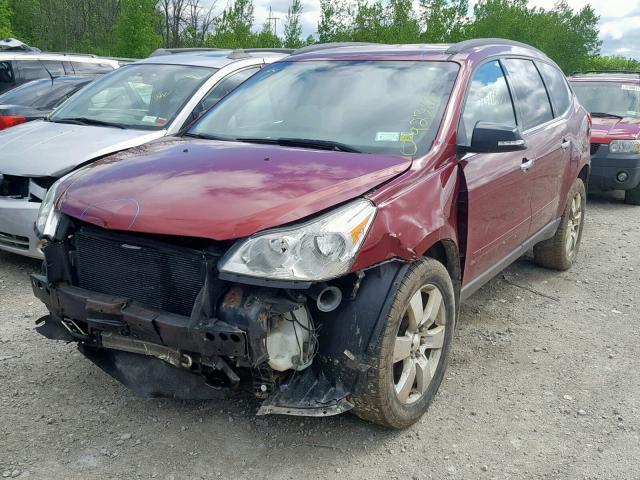 1GNKVGED3BJ109720 - 2011 CHEVROLET TRAVERSE L RED photo 2