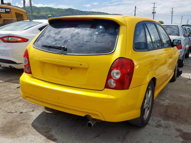 JM1BJ245121499265 - 2002 MAZDA PROTEGE PR YELLOW photo 4