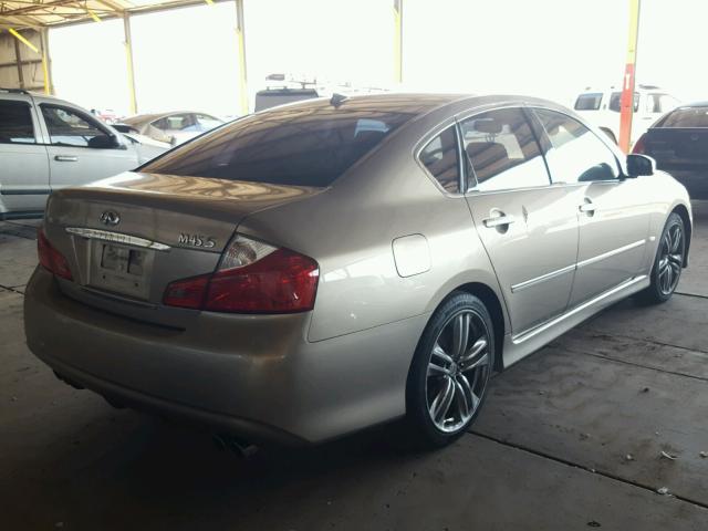 JNKBY01E08M500822 - 2008 INFINITI M45 BASE TAN photo 4