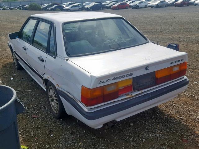 WAUFB0851HA013251 - 1987 AUDI 4000 CS QU WHITE photo 3