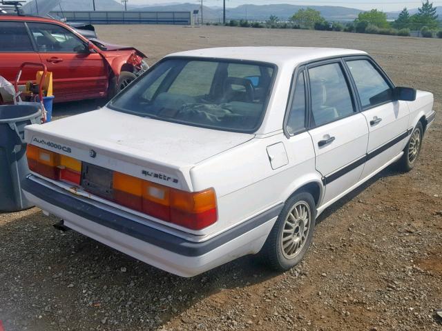 WAUFB0851HA013251 - 1987 AUDI 4000 CS QU WHITE photo 4