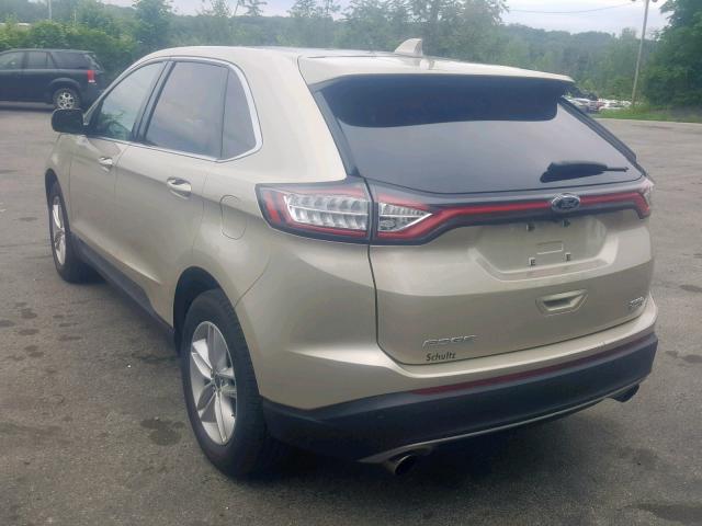 2FMPK4J91HBB71097 - 2017 FORD EDGE SEL TAN photo 3