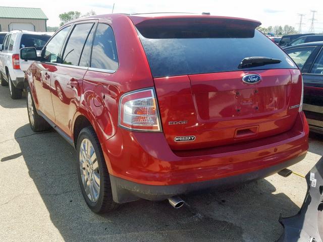 2FMDK3KC3ABA13731 - 2010 FORD EDGE LIMIT RED photo 3