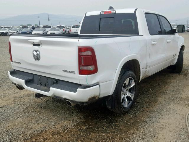 1C6SRFJT5KN697964 - 2019 RAM 1500 LARAM WHITE photo 4