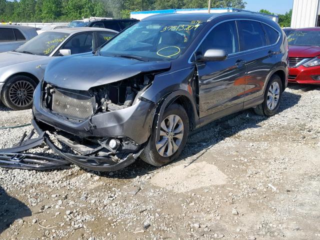 2HKRM3H72EH529331 - 2014 HONDA CR-V EXL GRAY photo 2