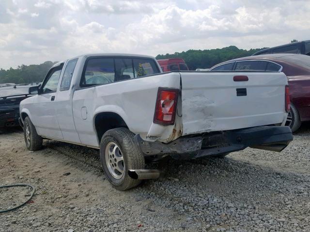 1B7GL23Y6TS568846 - 1996 DODGE DAKOTA WHITE photo 3