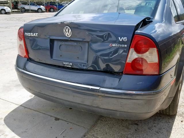 WVWTH63B51E185625 - 2001 VOLKSWAGEN PASSAT GLX 灰色 照片 9