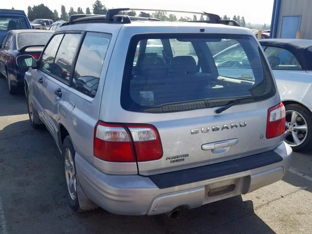 JF1SF65642H702596 - 2002 SUBARU FORESTER S ვერცხლისფერი ფოტო 3