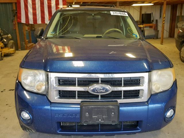 1FMCU931X8KA44822 - 2008 FORD ESCAPE XLT BLUE photo 9