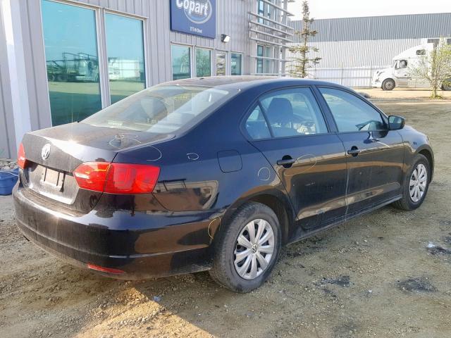 3VW2K7AJ2DM316163 - 2013 VOLKSWAGEN JETTA BASE BLACK photo 4