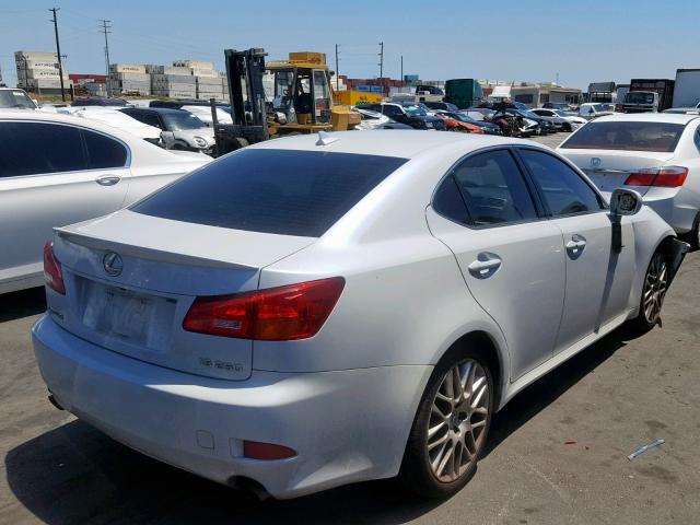 JTHBK262585080402 - 2008 LEXUS IS 250 WHITE photo 4