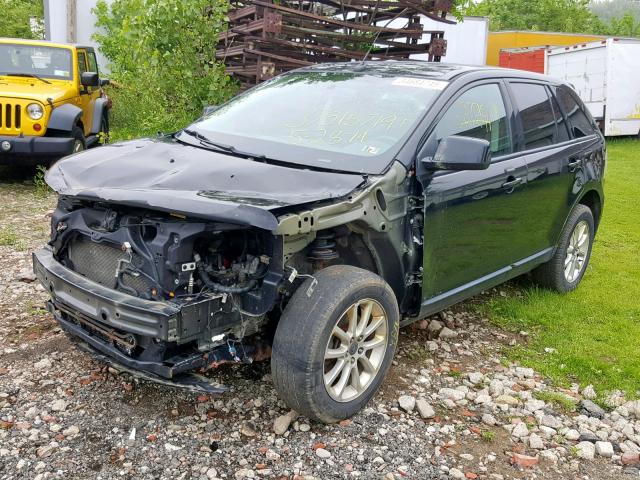 2FMDK4JC9ABA15538 - 2010 FORD EDGE SEL BLACK photo 2