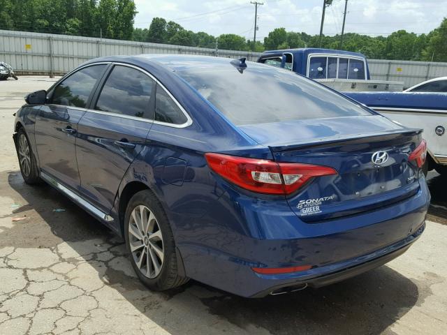 5NPE34AF9GH315755 - 2016 HYUNDAI SONATA SPO BLUE photo 3